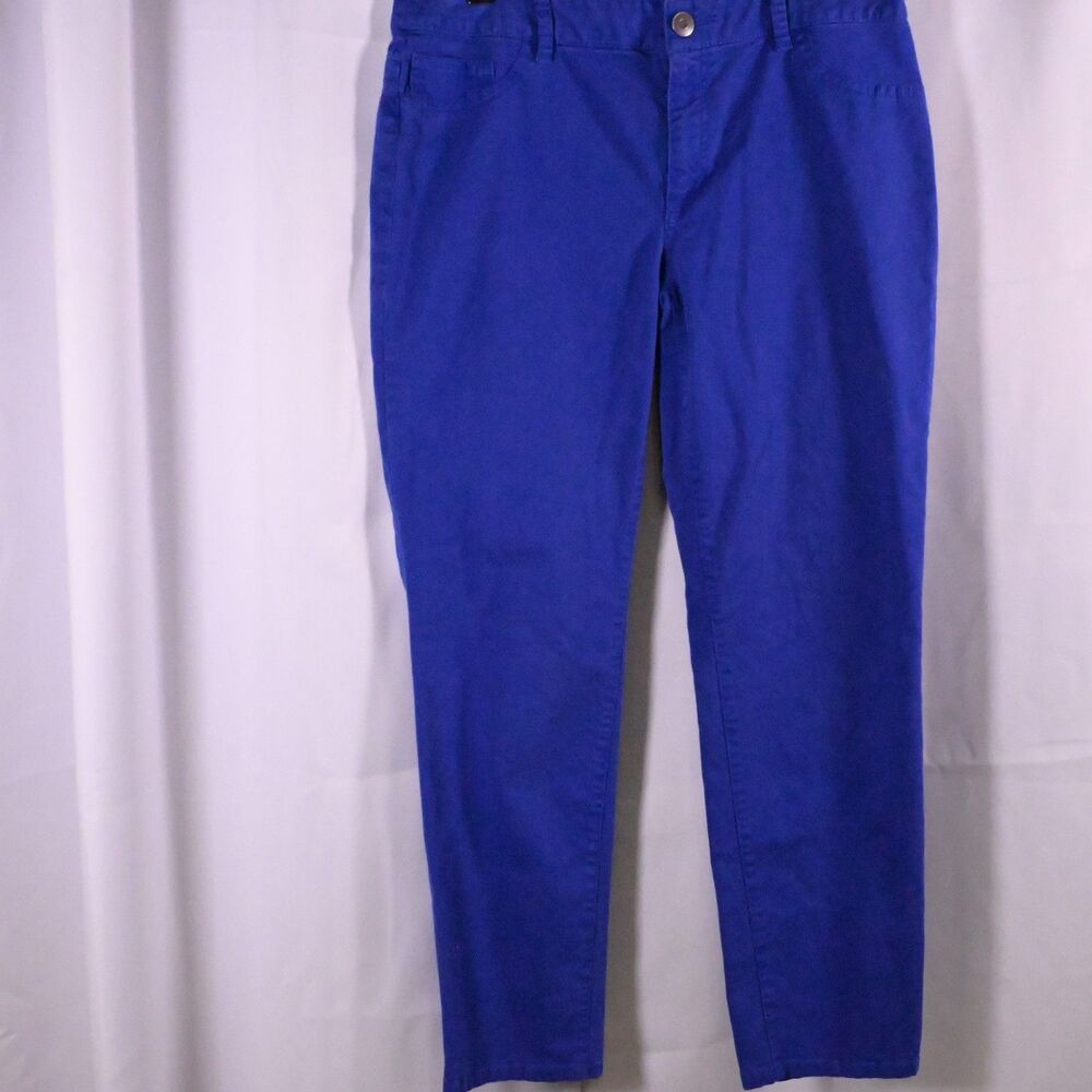 Chico's Royal Blue Cotton Spandex Ankle Cropped Jeans Women's 0.5 US 6 32x27